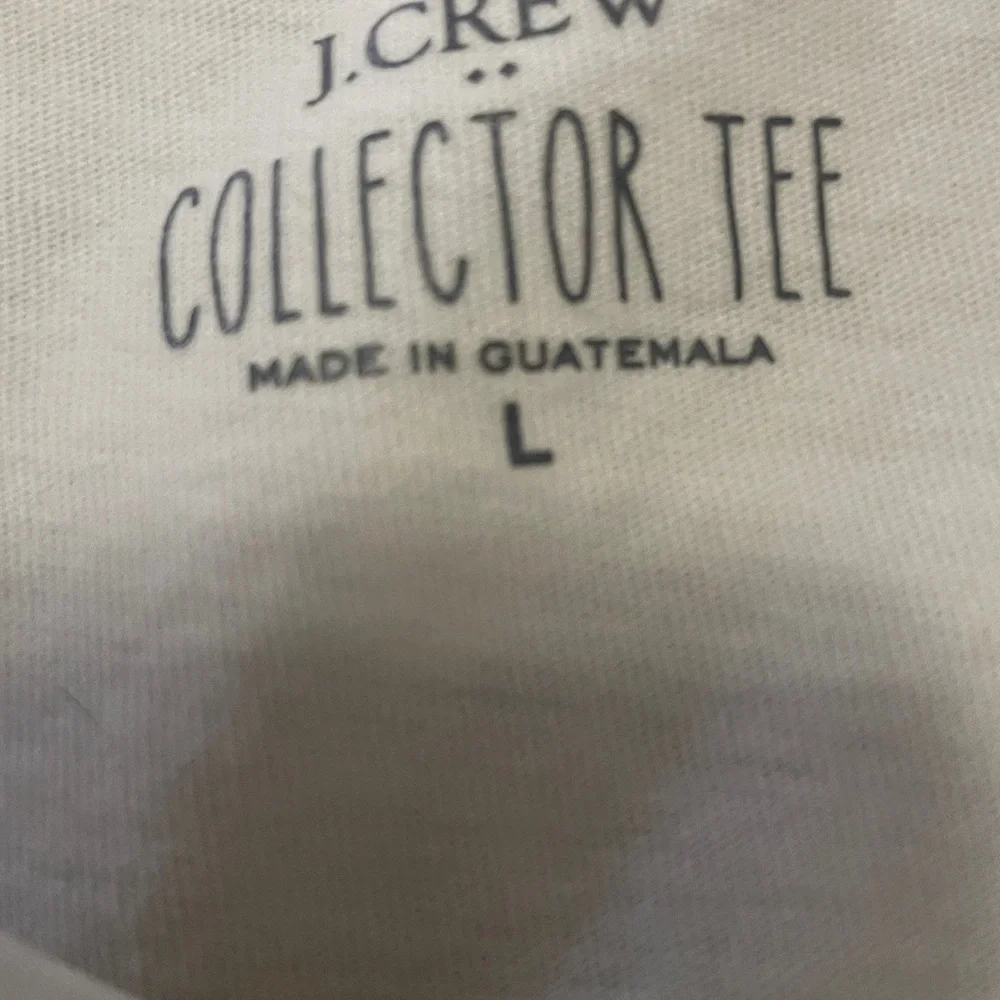 J. Crew Cream Collector Tee with Black Print - Picture 2 of 3